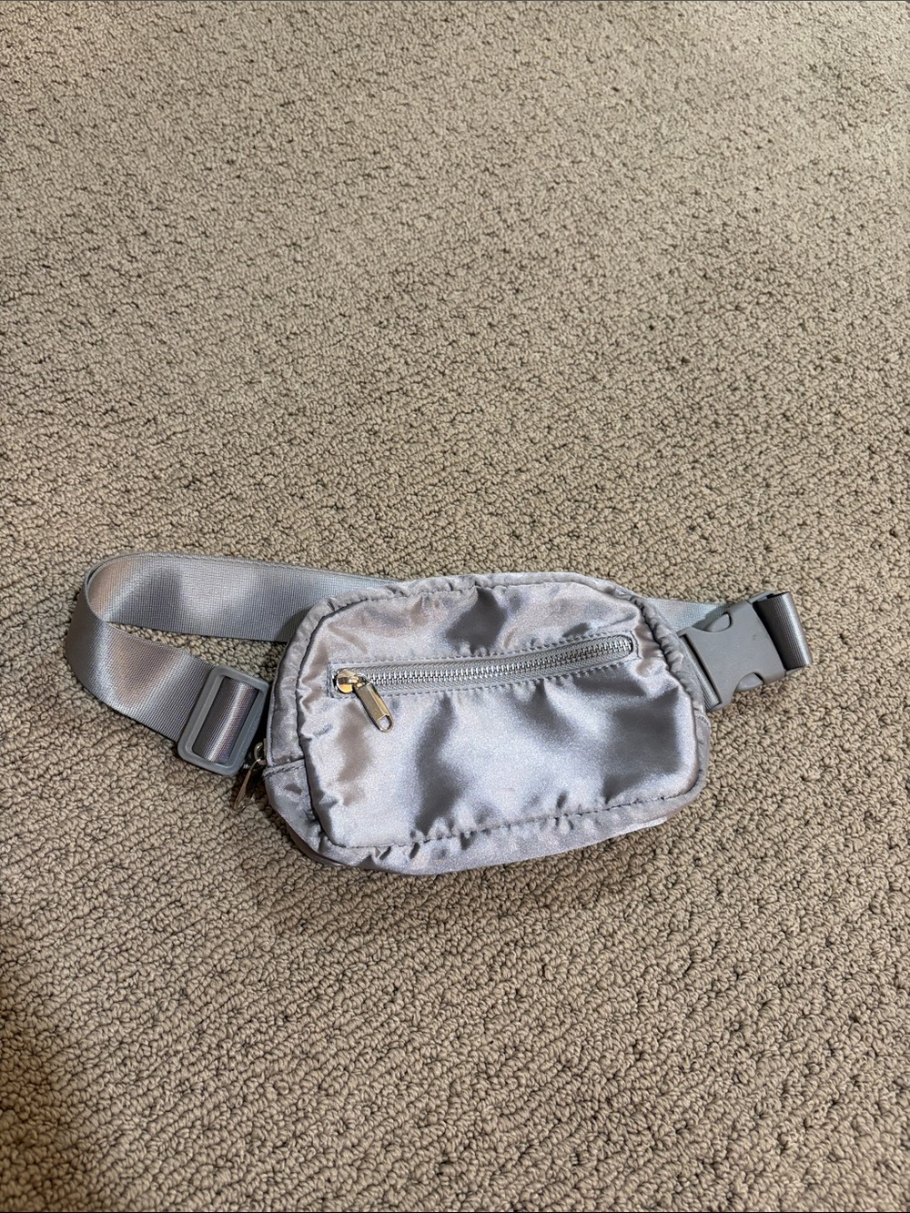 Silver metallic fanny pack